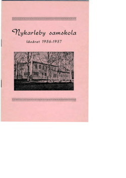 Nykarleby samskola läsåret 1956-57