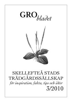 Grobladet nr.4 - Skellefteå trädgårdssällskap