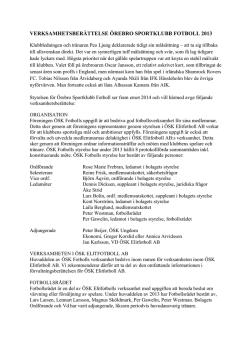 ÖSK FK Verksamhetsberättelse 2013.pdf