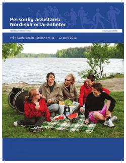Personlig assistans: nordiska erfarenheter” pdf
