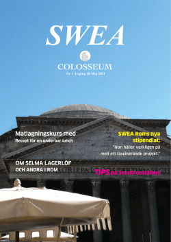 Colosseum 2011 nr.1 - Rom - SWEA International, Inc.