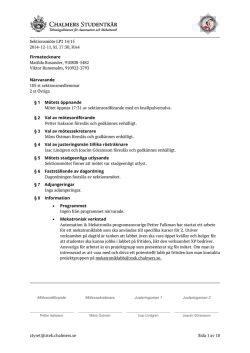 2014-12-11 [PDF] - Teknologsektionen för Automation och Mekatronik