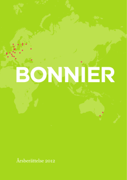 PDF: Bonniers Årsberättelse 2012