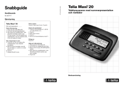 Telia Maxi 20 bruksanvisning 98-09