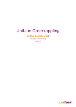 Unifaun Orderkoppling