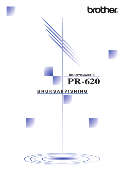PR-620 Manual SWE - Brodyrmaskiner.se