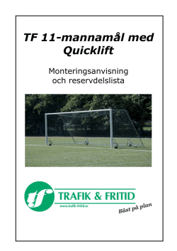 Mont.anvisning TF11-mannamål m. Quicklift