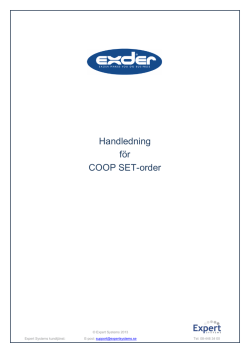 Handledning för COOP SET-order