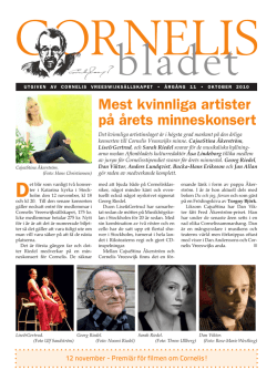 Cornelisbladet nr 3, 2010