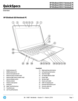 HP EliteBook 820 G1 Notebook PC