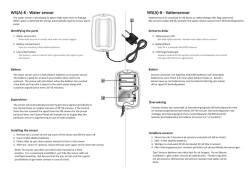 WS(A)-8 - Water sensor WS(A)-8 - Vattensensor