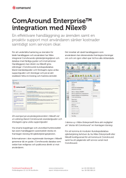 ComAround Enterprise™ integration med Nilex®