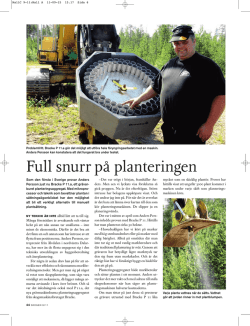 Tidningen Skogen nr 2011-09: Full snurr på planteringen.