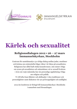 Kärlek och sexualitet - Centrum för Samtidsanalys