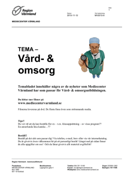 Vård- & omsorg - Mediecenter Värmland