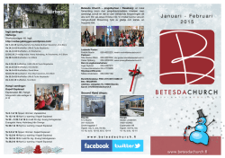 Jan-Feb 2015 program - Betesda Church, Raseborg