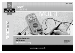 ProfiScale MULTI Multimeter sv Bruksanvisning