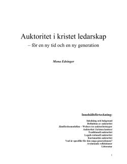 Auktoritet i kristet ledarskap