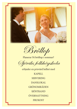 Bröllop på Sjövik - Sjöviks folkhögskola