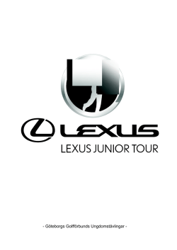 Lexus Junior Tour 2012 - Göteborgs Golfförbund