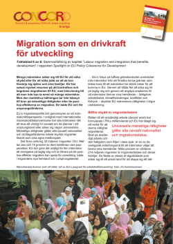 Faktablad: Migration