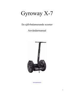 Svensk användarmanual för Gyroway X7