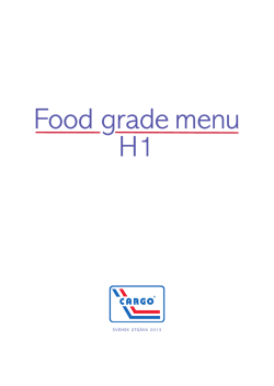 Food grade menu H1