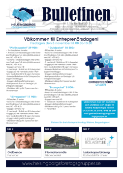 Nr 3, September 2013 - Helsingborgs Företagsgrupper