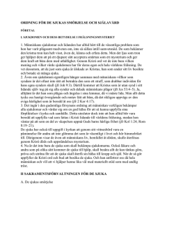 Sjuksmörjelsen, viaticum, etc