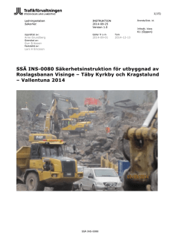 SSÄ INS-0080 Säkerhetsinstruktion för utbyggnad av Roslagsbanan