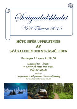 Nr 2 februari 2015 - Svågadalens intresseförening