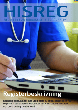 Registerbeskrivning - Universitetssykehuset Nord