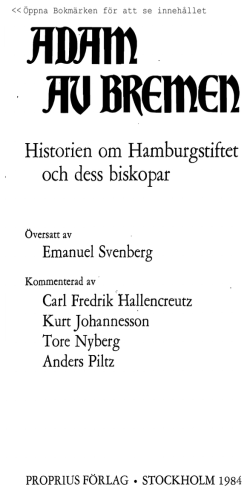 Adams text i svensk översättnig 1984