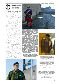 NA 2010 (pdf-fil, 2,9 MB) - Kamratföreningen Norrlandsartillerister