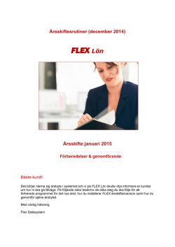 FLEX Lön - Flex Datasystem i Örebro AB