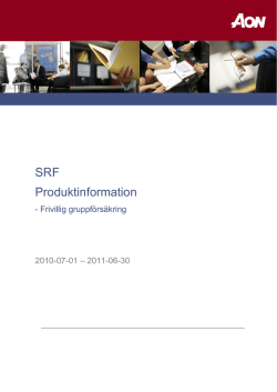 SRF Produktinformation