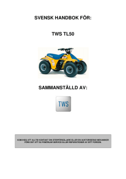 svensk handbok för: tws tl50 sammanställd av