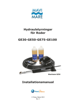 Svensk manual GE30, GE50, GE75 och GE100