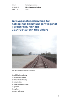 Järnvägsnätsbeskrivning för Brogärdet/Marjarp