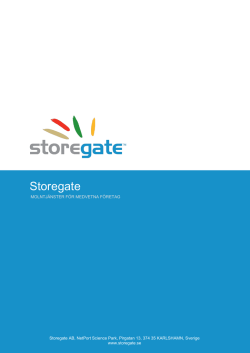 Storegate Produktblad