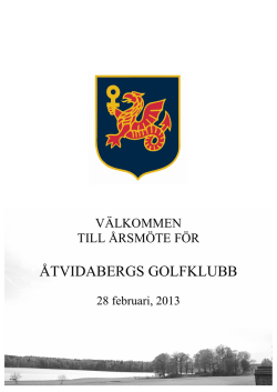 Årsmöteshandlingar - Åtvidabergs Golfklubb
