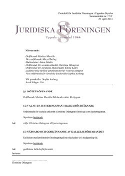 140429 - Juridiska Föreningen i Uppsala