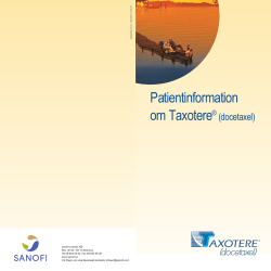 Patientinformation om Taxotere® (docetaxel)