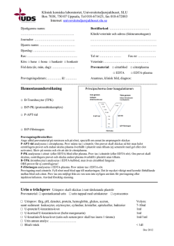 Remiss för hemostas-, urin- och faecesanalyser (pdf-fil)
