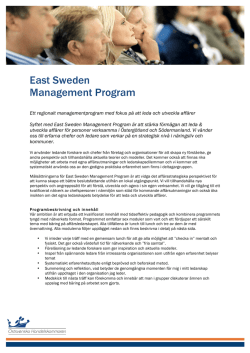 East Sweden Management Program
