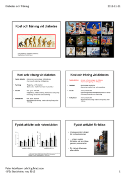 Kost och träning vid diabetes