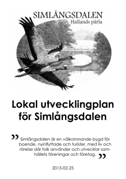 Lokal utvecklingsplan för Simlångsdalen