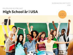 High School år i USA - Skandinaviska Institutet