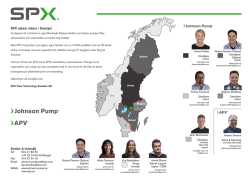 Kontor & Innesälj SPX satsar vidare i Sverige !