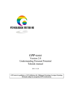 UPP-2 - Psykologisk metod